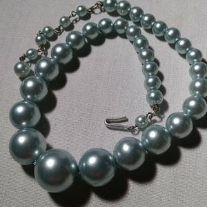 Baby Blue Large Bead Necklace